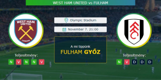 West Ham United - Fulham 07.11.2020 Tippek Premier League