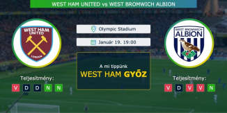 West Ham United – West Bromwich Albion 19.01.2021 Tippek Premier League