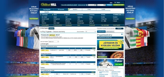 A William Hill-nél egyszerű az élő sportfogadás