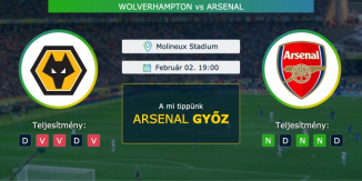 Wolverhampton – Arsenal 02.02.2021 Tippek Premier League