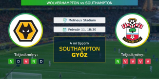 Wolverhampton – Southampton 11.02.2021 Tippek FA Kupa